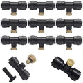 Brass Misting Nozzle, 100Pcs Brass Misting Nozzles 0.1-0.8mm For Outdoor Cooling System With 1/4" Slip-Lock Tees(0.5mm) by Unknown
