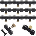 Brass Misting Nozzle, 100Pcs Brass Misting Nozzles 0.1-0.8mm For Outdoor Cooling System With 1/4" Slip-Lock Tees(0.6mm) by Unknown
