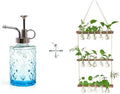 XXXFLOWER Upgraded Glass Plant Mister Spray Bottle+Wall Hanging Propagation Station with Wooden Stand 5 Bulb Vase 3 Tiers by XXXFLOWER