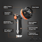 VOXON Full Metal Garden Hose Nozzle, 10 Spray Patterns - Image 4