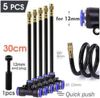 Irrigation System forgarden 20/30/50cm Garden 360° Free-Bend Brass Misting Nozzle for 6/8/10/12mm PE Hose Adjustable Atomization Sprayer Garden Sprinkler(30cm Nozzle for 12mm) - Image 2