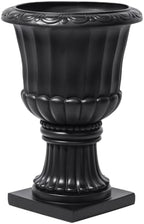 Classic Pedestal Urn Planter, 30 Inch, Black - Image 5