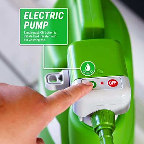 TERA PUMP 2nd Gen. TRWC - AA Battery Powered Watering Can with Detacheable 2.5 Feet Long Hose, Green, 3.8 Gallon Can (Included) - 1.3 GPM - Image 2