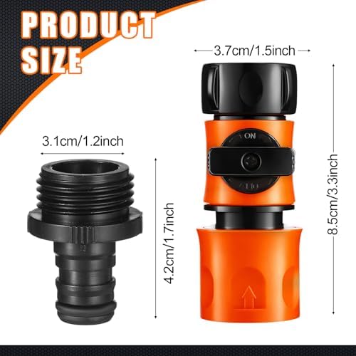 Threlaco 20 Pack Garden Hose Quick Connect with Shut Off Valve, No-Leak 3/4" GHT Plastic Water Hose Fittings for Sprinkler Nozzle Rv Washer Heavy Duty Repair Kit with 40 Adapters & 40 Washers - Image 4