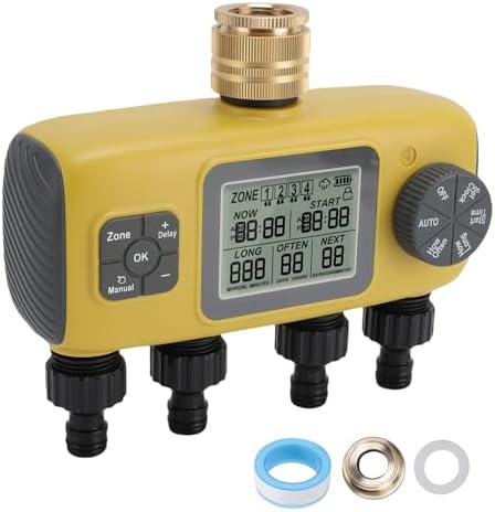 4 Zone Irrigation Timer Sequential Logic Brass Inlet Sprinkler - Image 6