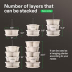 VIVOSUN 5 Tier Vertical Gardening Stackable Planter for Flowers, Ivory - Image 5
