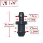 Utility Connector Adapter Hose Connector Adapter 1/8 1/4 inch Garden Irrigation Connector, Barbed Single and Double Elbow Drip Irrigation Arrow Connector, for 3/5 4 / 7Mm Hose/D - Image 2