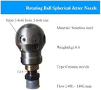 3/8" Rotating Ball Sewer Nozzle - High Pressure Spherical Jetter for Drain Cleaning(3I8 Female 50LPM) - Image 6
