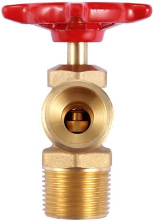 Litorange 1 PCS Brass 90 Degree Elbow Stop Valve Hose Bibb Boiler Drain NPT 1/2" Male Thread to Male GHT 3/4" Inch Male Threaded Garden Connector Adapter Water Shut-Off Valve Faucet (Pack of 2) - Image 3