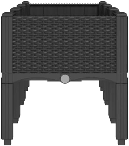 Black Elevated Garden Planter Box with Legs 47.2 x 15.7 x 16.5 - Image 4