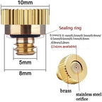 60PCS Brass Mister Nozzles Misting Nozzles for Cooling System Water Mister Sprinkle Fog Nozzles for Patio Garden 0.004-0.039" Sprayer Irrigation Tool Kit (Size : 0.7mm) - Image 2