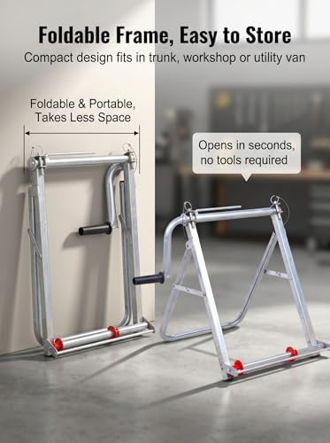 Folding Single Spool Cable Rack, Hose Reels, cable caddy, garden hose reel - Image 6