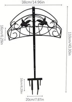 Heavy Duty Freestanding Garden Hose Holder with Detachable Feature and Storage Basket, Elegant, Installation, Made of Difficult Iron for Durability, Ideal for Outside Yard Use - Image 2