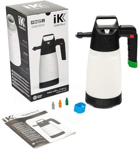 IK Foam Pro 2 – Pump Spray Foamer – 50 oZ – Car Detailing, Cleaning, Maintenance & Disinfection – 3 Foam Types – High Precision & Safety -Foam Sprayer by IKSprayers