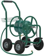 FDW Garden Hose Reel Cart, Water Hose Cart with 4 Wheels, Hold Up to 300 ft of 5/8’’ Hose，Heavy Duty Powder-Coated Steel Planting with Storage Basket, for Garden, Yard and Lawn by FDW