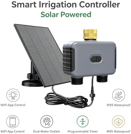 Solar WiFi Water Timer WiFi Solar Irrigation Controller Waterproof - Image 5