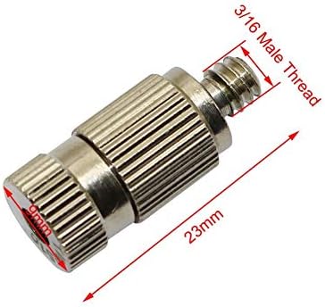 Garden Sprinkler Watering Sprayer 0.1~0.5mm High Pressure Mist Nozzle Greenhouse Sprinkler Irrigation Plant Cooling Systeem Stainless Steel Spray Nozzle (Color : 0.4 mm mist) - Image 2