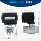 1" WiFi Smart Water Shutoff Valve - 5V DC Remote Control Timer, Stainless Steel, Mobile App Operation, NSF Certified, IP67 - Image 5