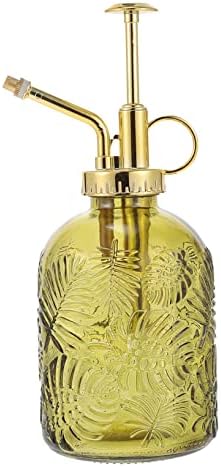 350ml Glass Spray Bottle for Plants Indoor Gardening Watering Can Turtle Back Leaf Pattern Efficient Pump Sprayer for Misting and Hydrating by SEWOART