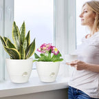 QRRICA 12/10/9 Inch Self Watering Pots for Indoor/Outdoor Plants - Image 6