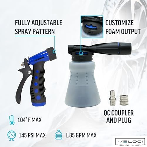 Veloci Performance GHF1 Garden Hose Foam Cannon and Sprayer Gun - Image 4