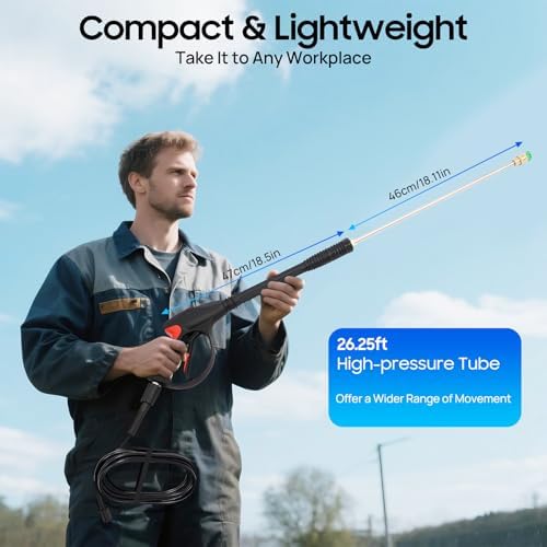 3000 PSI Pressure Washer Spray Gun Kit, Universal M22 Connector Power Washer Gun with 5 Quick Connect Nozzles, Compatible with Generac Briggs Craftsman - Image 3