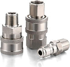 4Set Npt 1/4 Inch Pressure Washer Coupler, Internal Thread, External Thread - Image 3