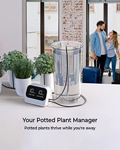 Automatic Watering System for Potted Plants, Plant Waterer, DIY Drip Irrigation Kit with Smart Timer, Waterproof LED Display & Large Capacity Battery, Precise Distribution of Water (White) - Image 6