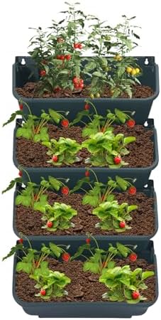 16 Pack Vertical Garden Planter,13 inch Wall Mounted Planter for Patio Indoor Outdoor Decor, Garden Self Watering Pot Balcony Plant Vegetable Fruit Herb Hanging Pocket Holder Flowerpot (Army Green) - Image 4
