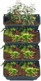 16 Pack Vertical Garden Planter,13 inch Wall Mounted Planter for Patio Indoor Outdoor Decor, Garden Self Watering Pot Balcony Plant Vegetable Fruit Herb Hanging Pocket Holder Flowerpot (Army Green) - Image 4