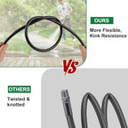 110FT Sewer Jetter Kit for Pressure Washer, 5800PSI Drain Cleaner Hose 1/4 Inch NPT Corner, Rotating Button and Spray Sewer Jetting Nozzle, Water Jet Drain Cleaner Spanner Tape Pearl Corsage Pin - Image 5