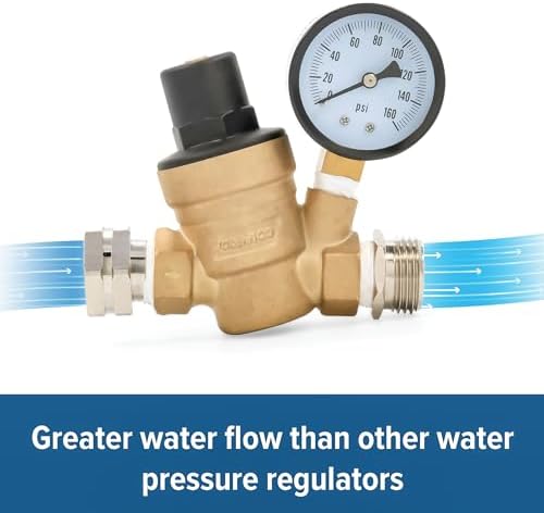 Camco Adjustable RV Water Pressure Regulator - Lead-Free Brass - Image 4