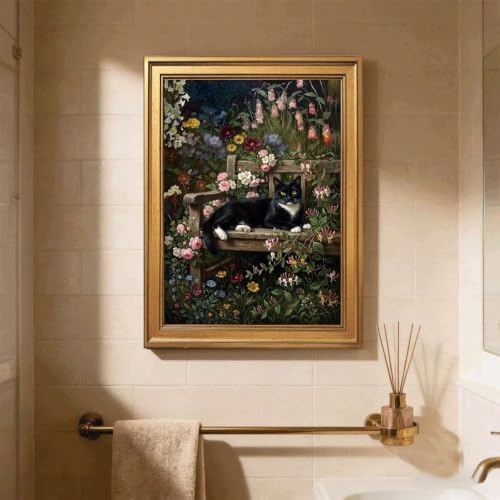 Gold Vintage Framed Glass Bottle Wall Art, Still Life Painting Print - Image 5