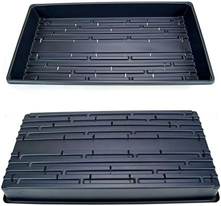 9GreenBox 5 Pack of Durable Black Plastic Growing Trays (with Holes) 21" x 11" x 2" - Planting Seedlings, Flowers, Wheatgrass - Image 2