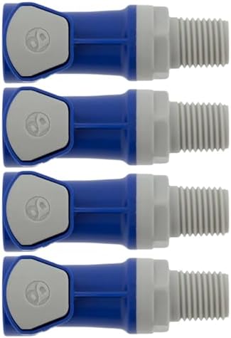 09FBLUT3 Threaded Female Connector Blue 1/4" – Battery Watering System Fitting (Pack of 4) by Unknown