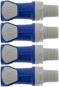 09FBLUT3 Threaded Female Connector Blue 1/4" – Battery Watering System Fitting (Pack of 4) by Unknown
