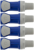 09FBLUT3 Threaded Female Connector Blue 1/4" – Battery Watering System Fitting (Pack of 4) by Unknown