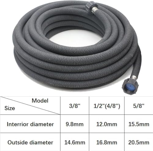 Taisia 5/8" Soaker Hose 75 ft Round Rubber Garden Soaker Hoses, Heavy Duty Drip Hose for Watering Irrigation, Water Seeper Soaker Hoses for Garden, Lawn and Plants - Image 3