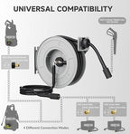 Giraffe Tools Pressure Washer Hose Reel 40ft, Power Washer Hose Reel, Pressure Washer Retractable Hose Reel, Heavy Duty, Wall/Floor Mounted, 3200 PSI, Silver - Image 7