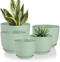 YNNICO Plant Pots 10/9/8/7.5/7 inch with Multi Mesh Drainage Holes by AFamilyofGardenLovers