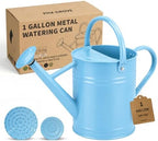 1 Gallon Metal Watering Can for Indoor Outdoor Plants, Sky Blue by PHXGrove
