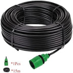 Garden supplies DIY 5-50m PVC Garden Watering Garden Hose 4/7mm Micro Irrigation Pipe Drip Watering Kits with Adjustable Drippers Nozzle(B-15M) - Image 2