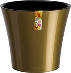 Santino, Self Watering Planters Arte 7.7 Inch Gold/Black, Indoor Flower Pots for All House Plants, Flowers, Herbs, Succulents, Set of 3 - Image 7
