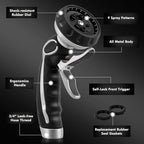 RESTMO Hose Nozzle with Easy Self-Lock Trigger, Heavy Duty Water Sprayer - Image 3