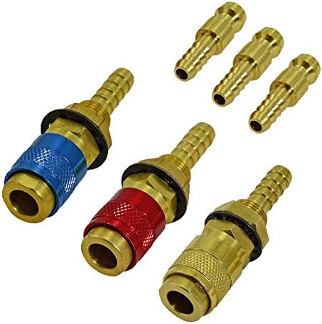 RIVERWELD Argon Quick Connect Fittings Hose Connector Red Blue Gold Color by RIVERWELD