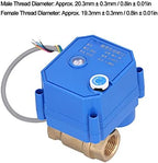 BRRNOO Solenoid Valve, Automatic Water Shut Off Valve with Switch Indication Brass Motorized 5 Wire DC12V Through Electric Ball - Image 7