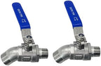 CMI Inc - 3/4" Garden Hose Thread x 1/2" National Pipe Thread Hose Bibb Valve, Stainless Steel Outdoor Faucet Water Spigot, Quarter Turn Full Port Ball Valve for Garden Line & Outside Faucet - 2 Pack by CMIINC