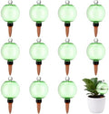 12 Pack 17 oz Self Watering Globes for Plants with Covers, Green by LOYIM