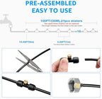 MIXC Misters for Outside Patio, 100FT (30M) Misting Line+27 Mist Nozzles+3/4" Brass Adapter, Outdoor Misting Cooling System for Patio Backyard Greenhouse Trampoline Horse Corral - Image 2