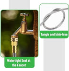 UNCO- Stainless Steel Metal Hose with 4 Function Brass Nozzle, 75 ft, No Kink, Metal Garden Hose - Image 5